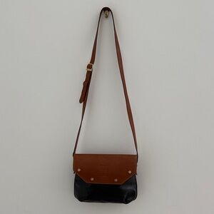 Nina Ricci Tan and Black Crossbody Bag - great condition for pre loved vintage